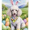 Edge Collections - 11.25" X 15.50" - White - Decorative Poodle Easter Egg Hunt Artwork - 1 Piece